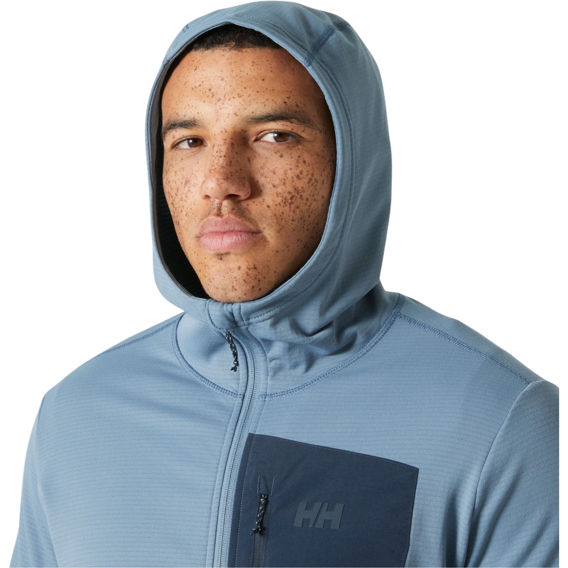 2025 Helly Hansen Heren Versalite-jas Met Capuchon Fleece 49547 - Washed Navy